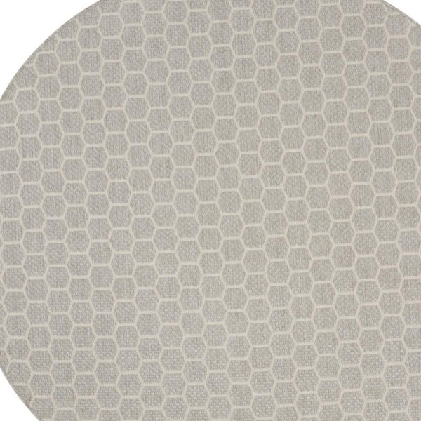 HomeRoots 5' Abstract Ivory Beige and Gray Non-Skid Area Rug - Durable, Stain-Resistant, Modern Style for Any Room 5' X 7' 550312