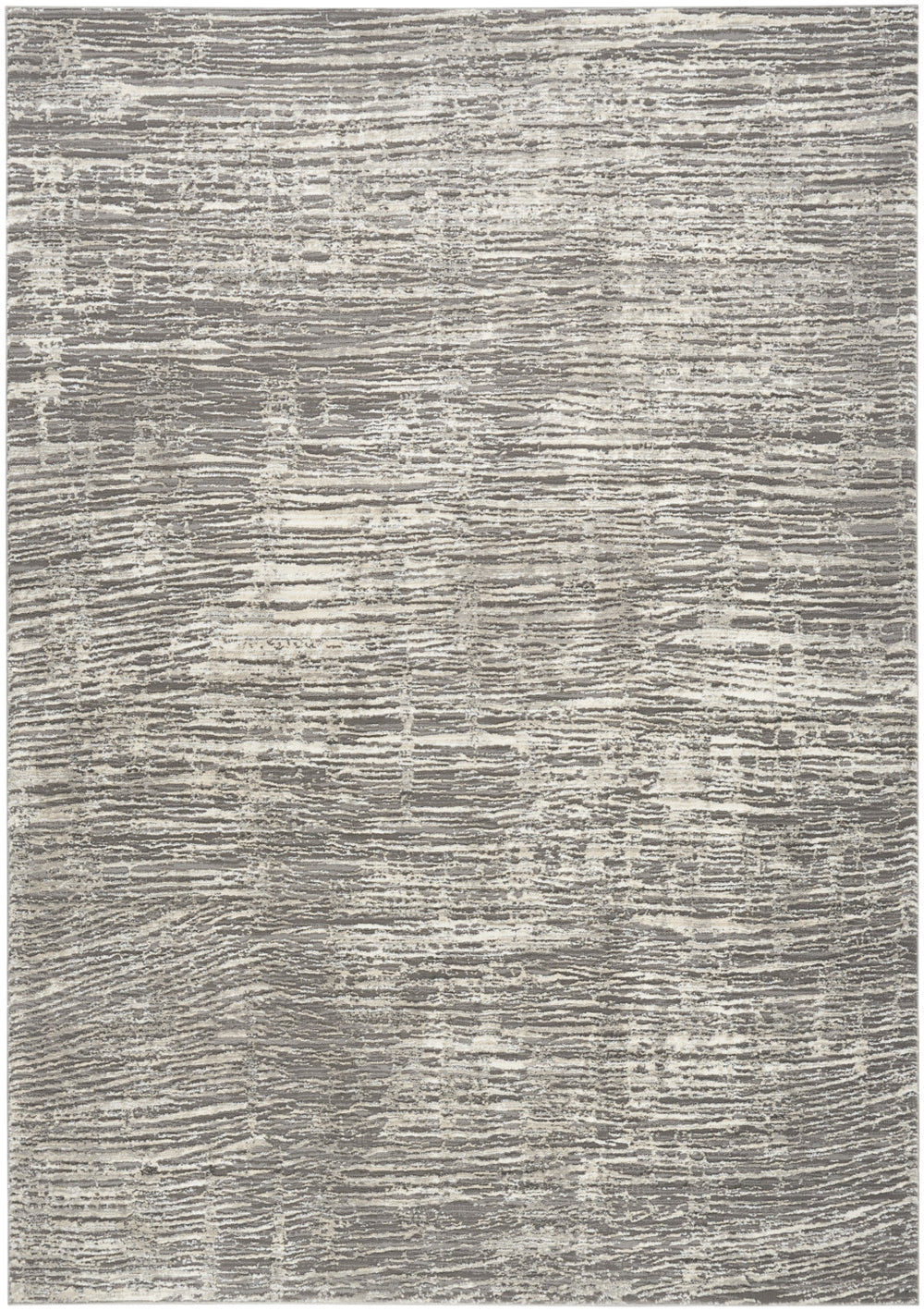 Homeroots 5' X 7' Ivory And Gray Abstract Non Skid Area Rug  Polyester 550313