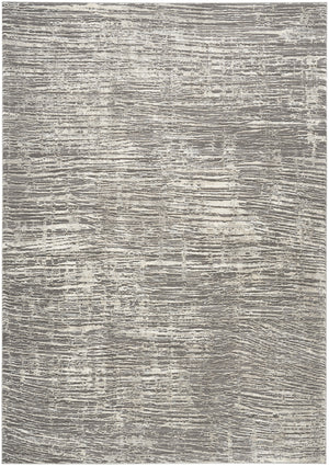 Homeroots 5' X 7' Ivory And Gray Abstract Non Skid Area Rug  Polyester 550313