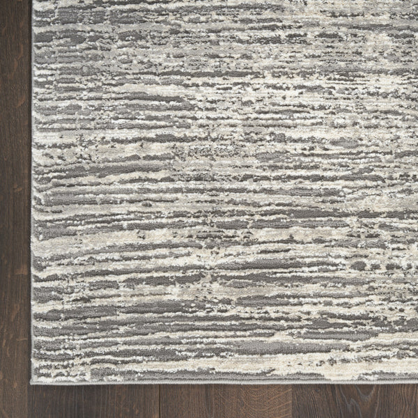 Homeroots 5' X 7' Ivory And Gray Abstract Non Skid Area Rug  Polyester 550313