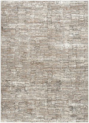 Homeroots 5' X 7' Brown And Ivory Abstract Non Skid Area Rug  Polyester 550314