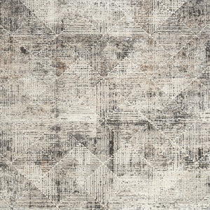 Homeroots 5' X 7' Ivory And Gray Abstract Non Skid Area Rug  Polyester 550316