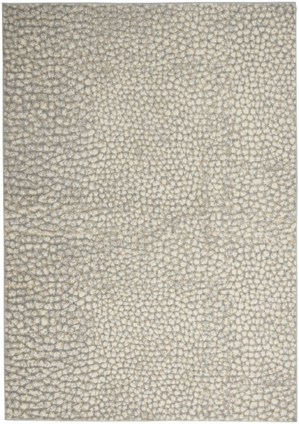 Homeroots 5' X 7' Beige And Gray Animal Print Power Loom Area Rug  Polypropylene,Polyester 550331