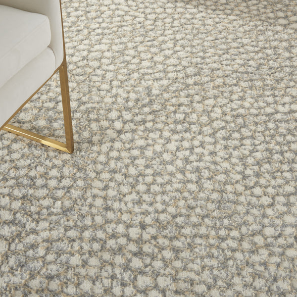 Homeroots 5' X 7' Beige And Gray Animal Print Power Loom Area Rug  Polypropylene,Polyester 550331