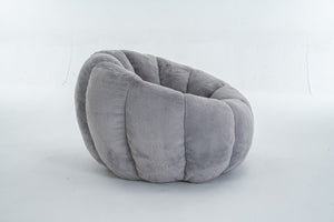 English Elm Adult Floral Petal Faux Fur Bean Bag Chair Sculptural Foam Seating for Any Room W2012P399197