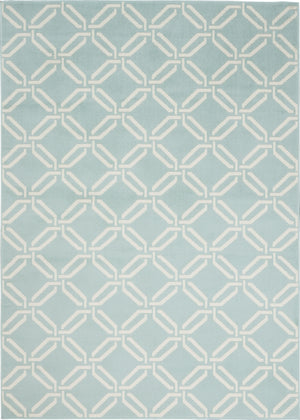 Homeroots 6' X 9' Beige And Green Trellis Non Skid Area Rug  Polypropylene 550356