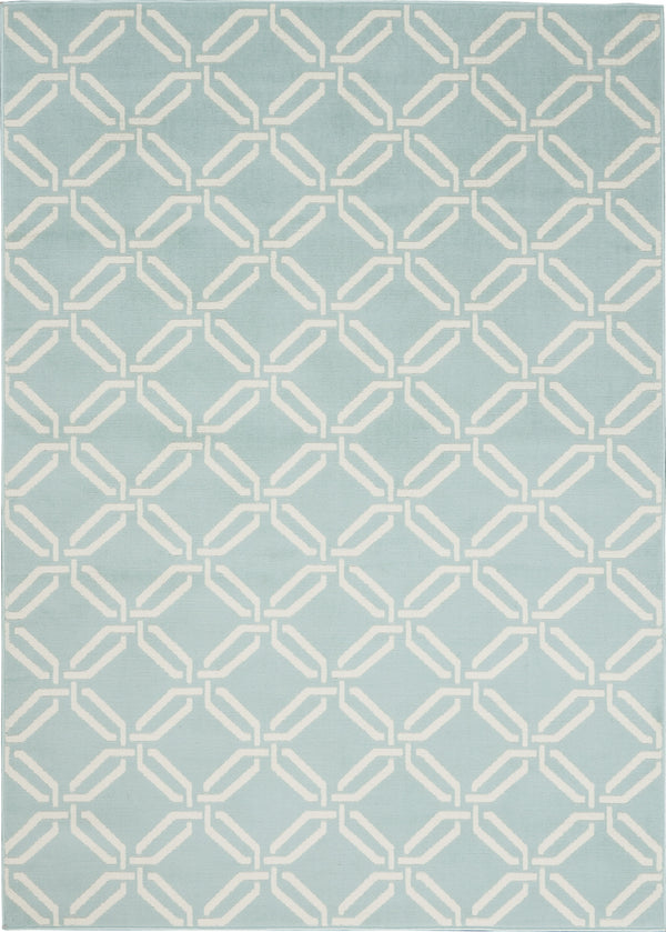 Homeroots 6' X 9' Beige And Green Trellis Non Skid Area Rug  Polypropylene 550356