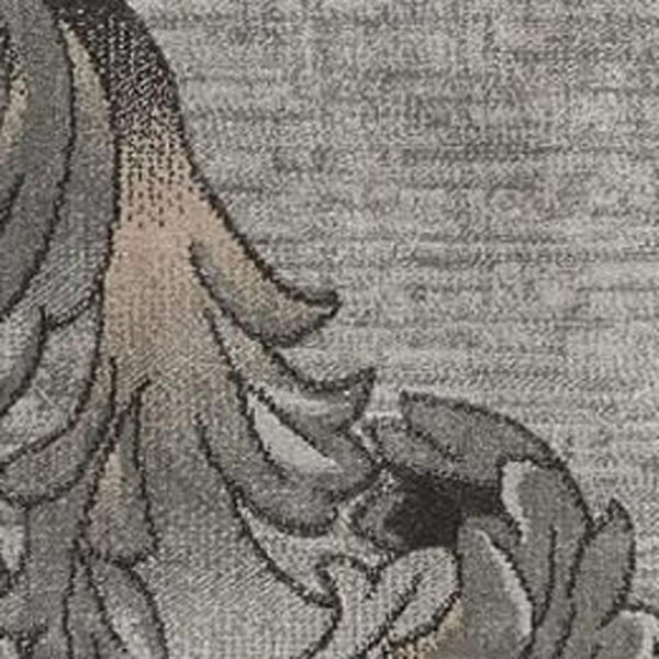 HomeRoots 5' Elegant Tan, Black & Ivory Damask Non-Skid Area Rug - Durable, Stylish, Ideal for Family Spaces 5' X 7' 550373