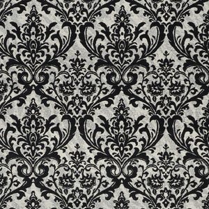 Homeroots 5' X 7' Ivory And Black Damask Distressed Area Rug  Cotton,Polyester 550377