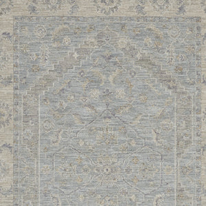 Homeroots 4' X 6' Beige And Blue Floral Power Loom Area Rug  Polypropylene,Polyester 550381