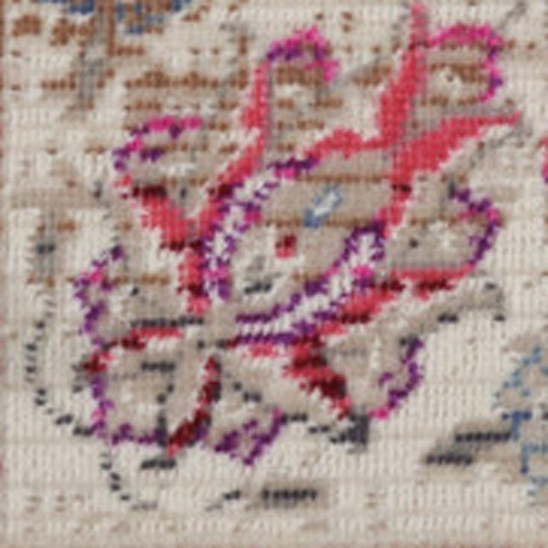 HomeRoots 8' Elegant Blue and Beige Floral Medallion Rug - Durable, Stain-Resistant, Non-Skid Area Essential 8' X 10' 550383