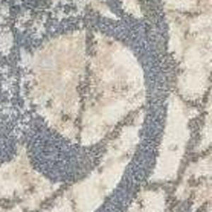 HomeRoots 5' Elegant Distressed Floral Area Rug in Ivory, Charcoal & Gray - Durable, Non-Skid Design for Homes 5' X 7' 550395