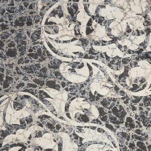 HomeRoots 5' Distressed Animal Print Area Rug in Beige, Charcoal, and Cream - Stain-Resistant and Non-Skid Design 5' X 7' 550420
