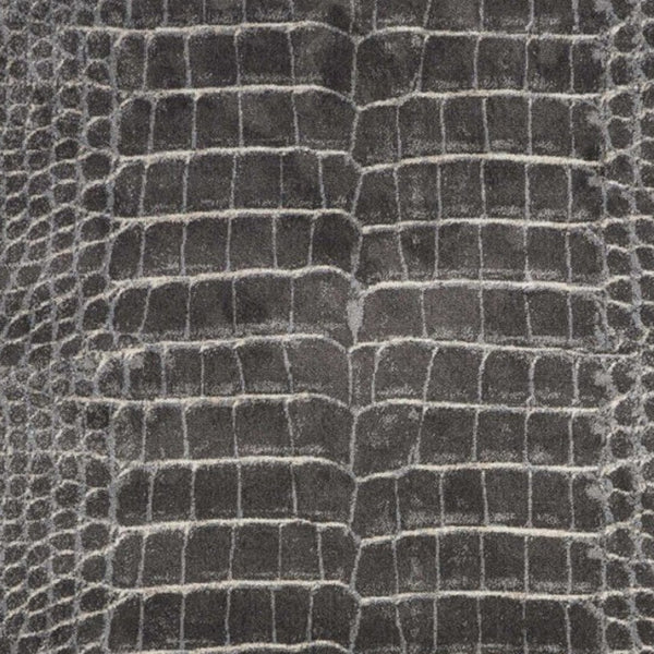 Homeroots 5' X 7' Beige Charcoal And Cream Animal Print Distressed Non Skid Area Rug  Polyester 550420