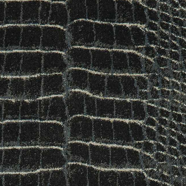 Homeroots 8' Beige Charcoal And Cream Animal Print Distressed Non Skid Runner Rug  Polyester 550423