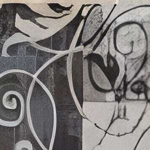 Homeroots 8' Tan Black And Ivory Floral Vines Non Skid Runner Rug  Polyester 550424