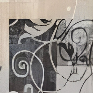 Homeroots 8' Tan Black And Ivory Floral Vines Non Skid Runner Rug  Polyester 550424