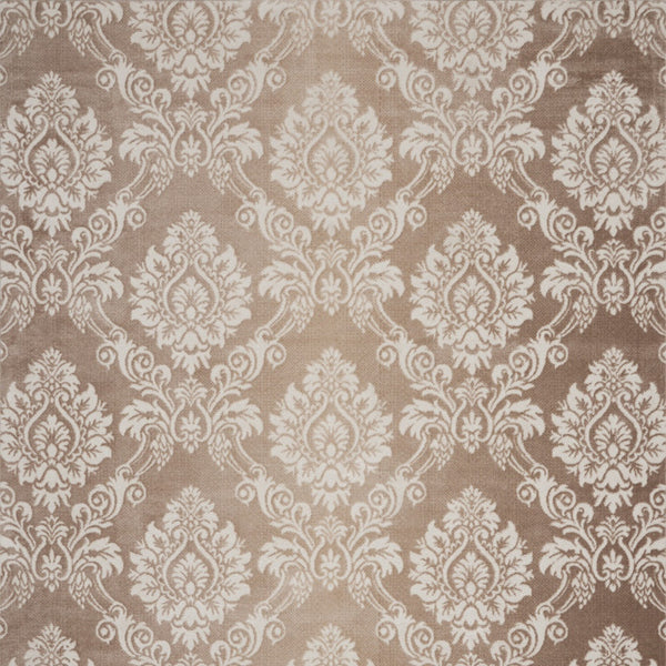Homeroots 8' X 10' Ivory And Tan Damask Distressed Non Skid Area Rug  Polypropylene,Polyester 550428