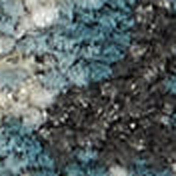 HomeRoots 5' Modern Teal and Ivory Abstract Area Rug - Stylish, Non-Skid, Stain-Resistant for High-Traffic Spaces 5' X 7' 550443