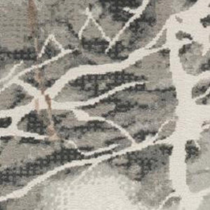 HomeRoots 8' Abstract Area Rug in Ivory, Black, and Gray - Modern Design for Cozy Living Spaces and Durability 8' X 10' 550447
