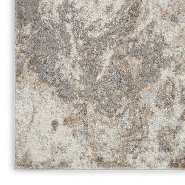 HomeRoots 8' Ivory and Gray Abstract Area Rug - Modern Design, Non-Skid Backing, Perfect for Any Room Décor 8' X 10' 550457