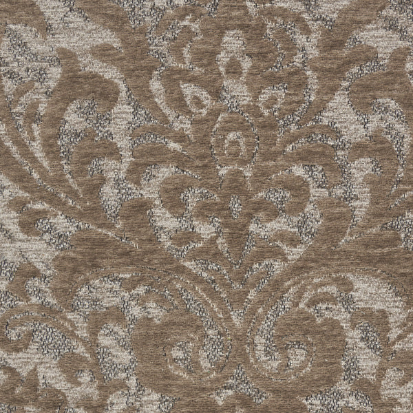 Homeroots 5' X 7' Taupe And Gray Damask Distressed Area Rug  Cotton,Polyester 550480