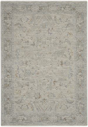 Homeroots 4' X 6' Gray And Dark Gray Floral Power Loom Area Rug  Polypropylene,Polyester 550482