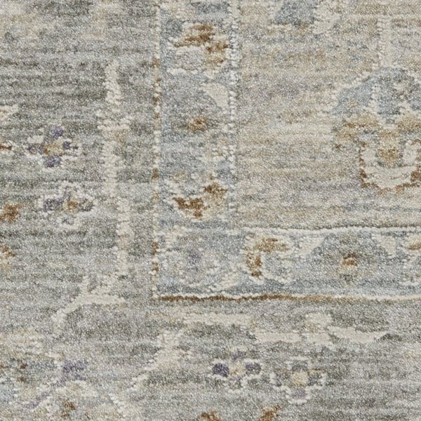 HomeRoots 4' Floral Power Loom Area Rug in Gray Tones – Stylish, Durable, and Easy Care for Any Space 4' X 6' 550482