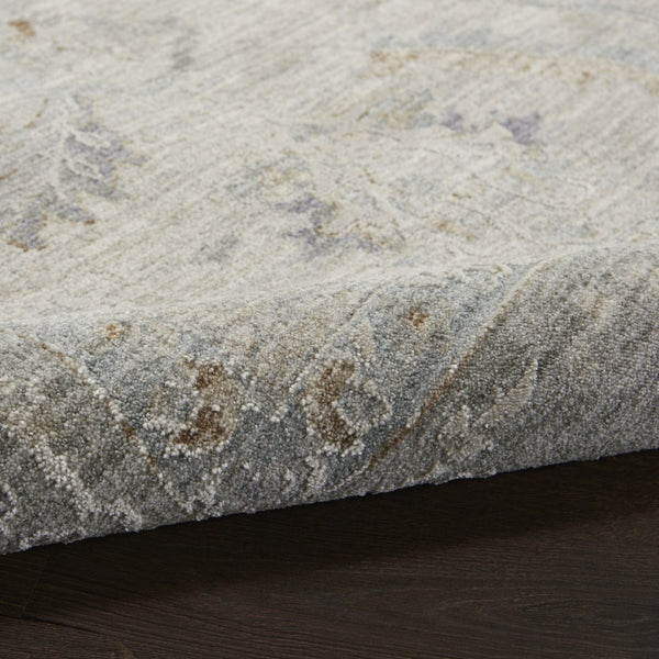 HomeRoots 4' Floral Power Loom Area Rug in Gray Tones – Stylish, Durable, and Easy Care for Any Space 4' X 6' 550482