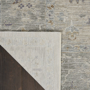 Homeroots 4' X 6' Gray And Dark Gray Floral Power Loom Area Rug  Polypropylene,Polyester 550482