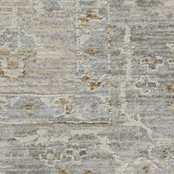 HomeRoots 4' Floral Power Loom Area Rug in Gray Tones – Stylish, Durable, and Easy Care for Any Space 4' X 6' 550482
