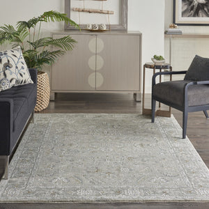 HomeRoots 4' Floral Power Loom Area Rug in Gray Tones – Stylish, Durable, and Easy Care for Any Space 4' X 6' 550482