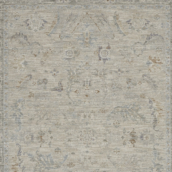 Homeroots 4' X 6' Gray And Dark Gray Floral Power Loom Area Rug  Polypropylene,Polyester 550482