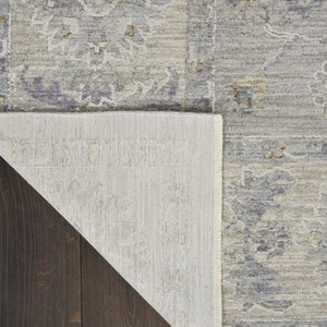 Homeroots 4' X 6' Gray And Dark Gray Floral Medallion Power Loom Area Rug  Polypropylene,Polyester 550483