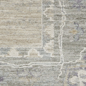 HomeRoots 4' Timeless Gray and Dark Gray Floral Power Loomed Area Rug for Elegant Home Décor and Comfort 4' X 6' 550484