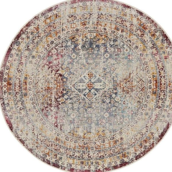 HomeRoots 8' Gray and Red Abstract Area Rug - Stylish Non-Skid Design for Living Rooms, Bedrooms, and Dens 8' X 10' 550485