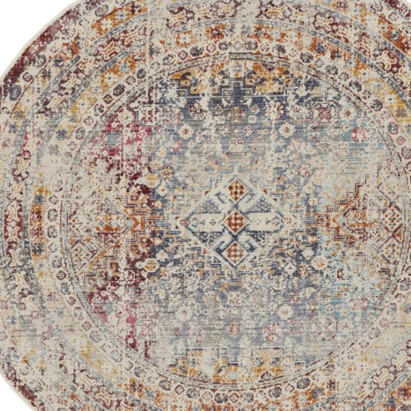 HomeRoots 8' Gray and Red Abstract Area Rug - Stylish Non-Skid Design for Living Rooms, Bedrooms, and Dens 8' X 10' 550485