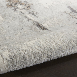 HomeRoots 8' Contemporary Abstract Ivory, Black, and Gray Non-Skid Area Rug for Stylish Home Decor Upgrade 8' X 10' 550486