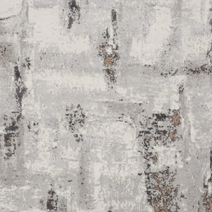 Homeroots 8' X 10' Ivory Black And Gray Abstract Non Skid Area Rug  Polypropylene,Polyester 550486