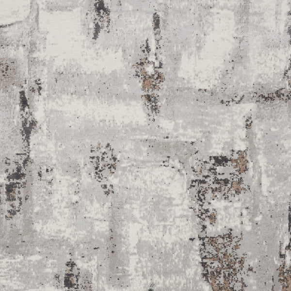 Homeroots 8' X 10' Ivory Black And Gray Abstract Non Skid Area Rug  Polypropylene,Polyester 550486