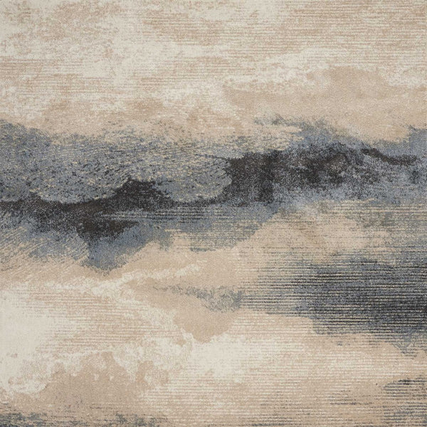 Homeroots 5' X 7' Gray Black And Beige Abstract Non Skid Area Rug  Polyester 550497