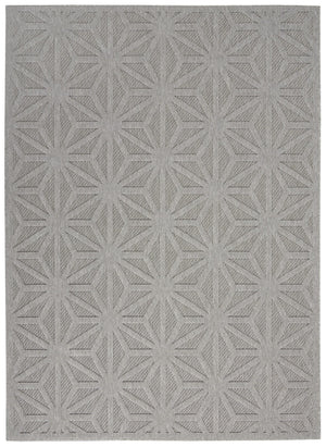 HomeRoots 6' X 9' Light Gray Geometric Area Rug - Durable, Stylish Indoor/Outdoor Solution for High-Traffic Spaces 550513