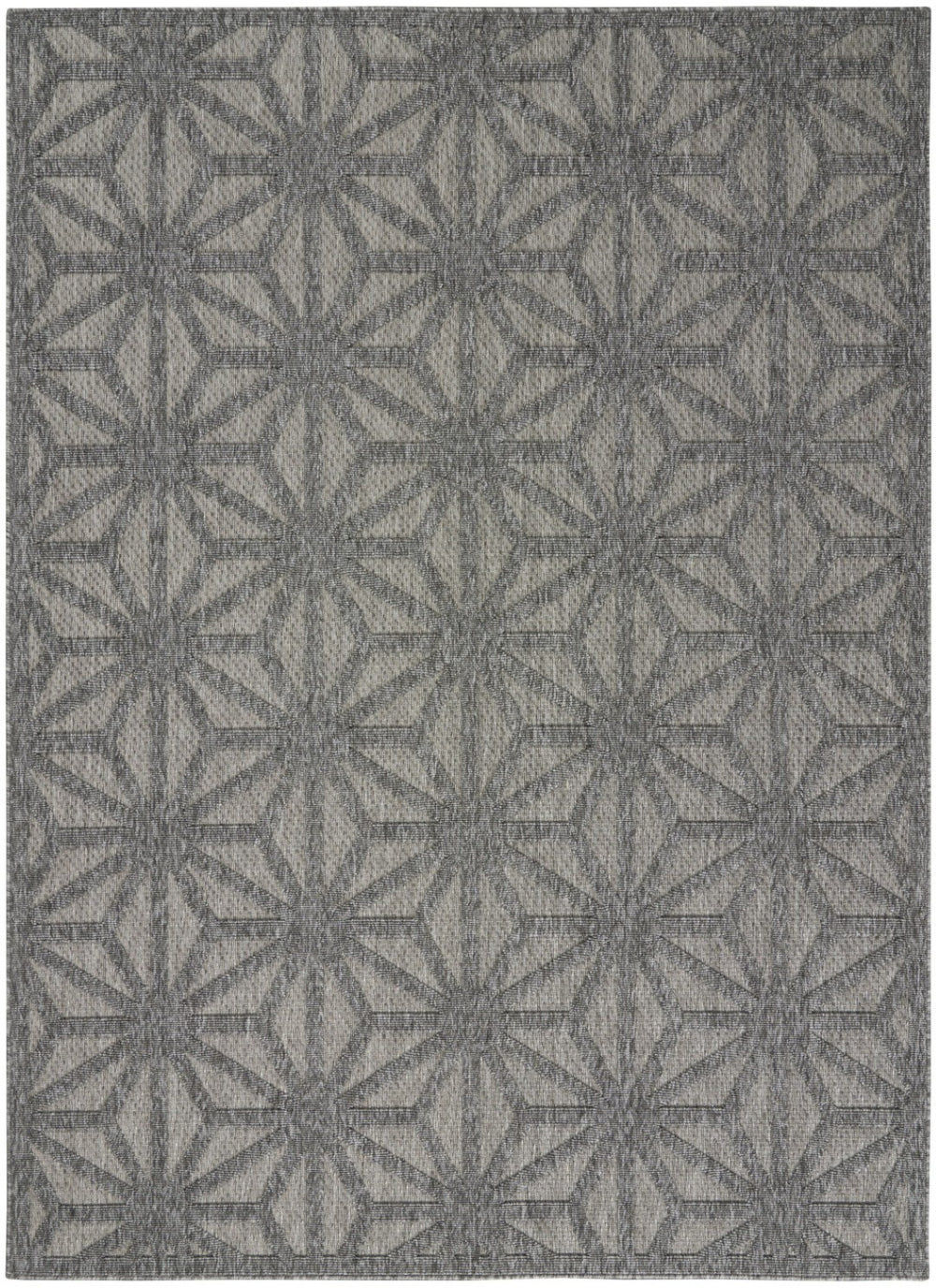 HomeRoots 6' X 9' Modern Geometric Indoor/Outdoor Area Rug - Durable, Stain-Resistant, and Easy to Clean! 550514