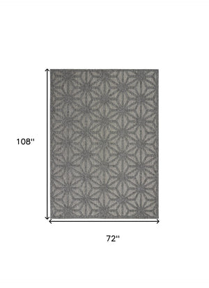 HomeRoots 6' X 9' Modern Geometric Indoor/Outdoor Area Rug - Durable, Stain-Resistant, and Easy to Clean! 550514