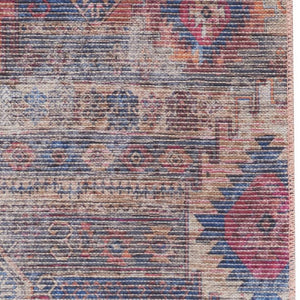 HomeRoots 8' Elegant Ivory Floral Area Rug with Red and Blue Motifs - Non-Skid, Stain-Resistant Comfort 8' X 10' 550545