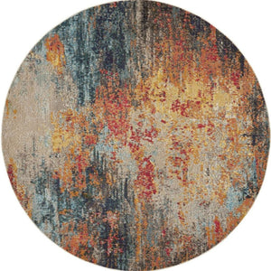 HomeRoots 8' Distressed Floral Area Rug in Ivory, Gray, and Red - Non-Skid, Stain-Resistant, Durable Design 8' X 10' 550559