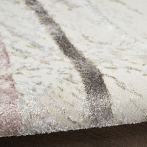 HomeRoots 5' Modern Abstract Area Rug in Ivory, Black, and Brown - Non-Skid, Durable, Easy Care for Any Room 8' X 10' 550582