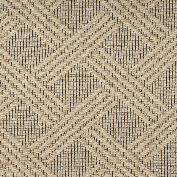 HomeRoots 5' Modern Ivory Blue Gray Geometric Non-Skid Area Rug - Stain-Resistant, Durable for Everyday Living 8' X 10' 550583