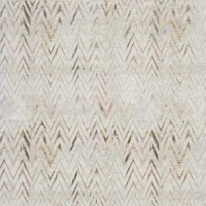 HomeRoots 5' Distressed Chevron Area Rug in Beige, Blue, and Ivory - Soft, Durable, Non-Skid Design for Modern Homes 8' X 10' 550584