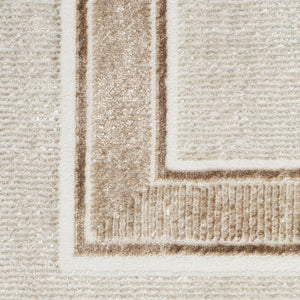 HomeRoots 5' Modern Geometric Ivory and Brown Area Rug with Non-Skid Backing for Stylish, Easy Living Spaces 8' X 10' 550585